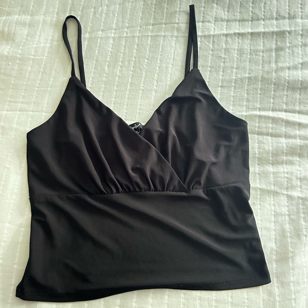 Black casual crop top size M